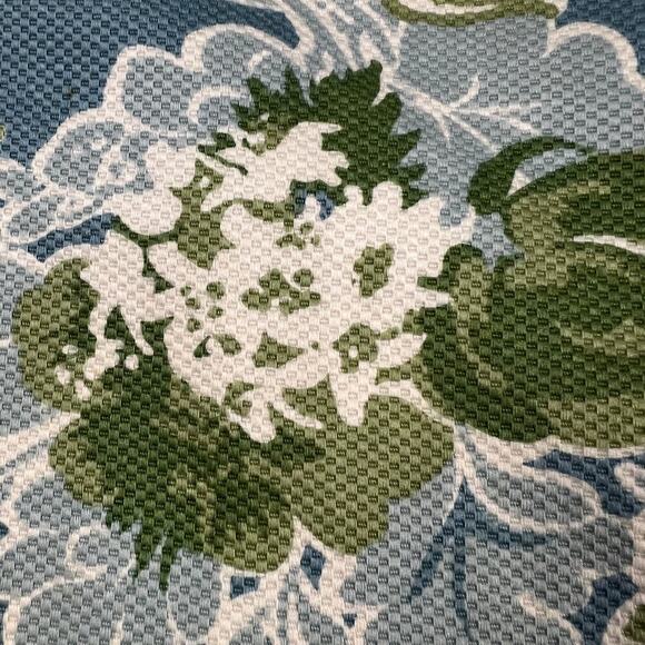 Talbots Woman Floral A-Line Skirt English Blue/Green Textured Cotton Size 16W - Picture 4 of 10